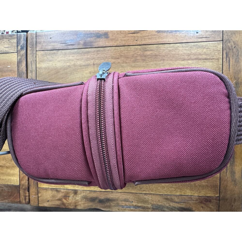 Picnic Time Wine Tote Insulated Bottle Carrier Burgundy Travel Case - Picture 7 of 10